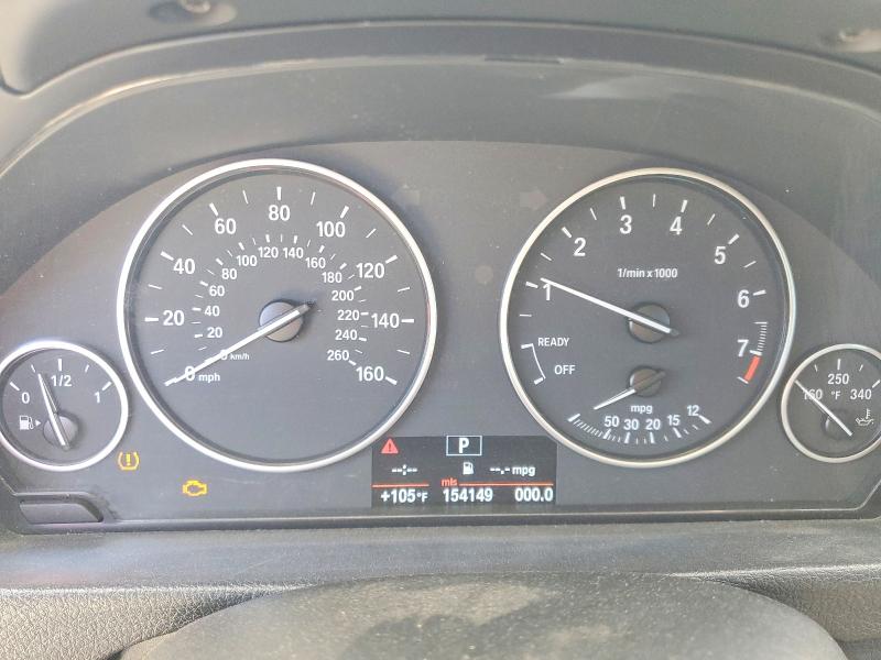 2012 BMW 3 series VIN WBA3C1C56CF431975 COPART salvage auction — NORMAL WEAR, CA - DIS/DLR/EXP ONLY CLEAN TITLE (P), sold $525 on 2026-08-06 (photo 9)