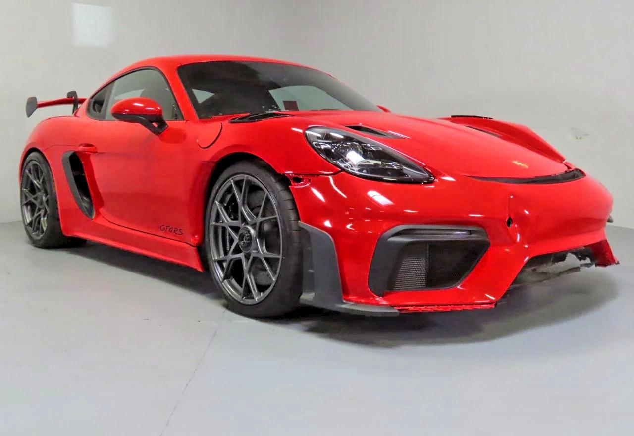 2025 Porsche Cayman VIN WP0AE2A89SK272107 COPART salvage auction — All Over, CT - DIS/DLR/EXP ONLY SALVAGE TITLE (P), sold $66,000 on 2026-08-07 (photo 1)