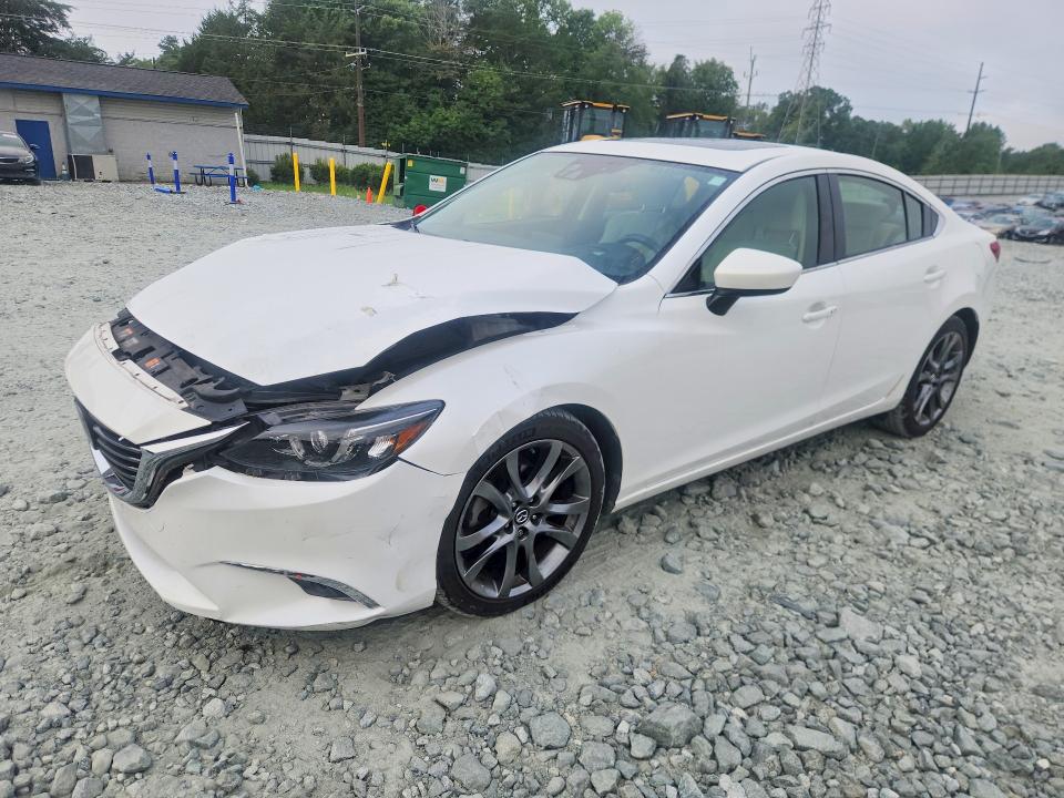 2016 Mazda 6 VIN JM1GJ1W52G1458258 COPART salvage auction — FRONT END, Nc - Salvage Certificate Of Title, sold $2,600 on 2026-09-09 (photo 1)