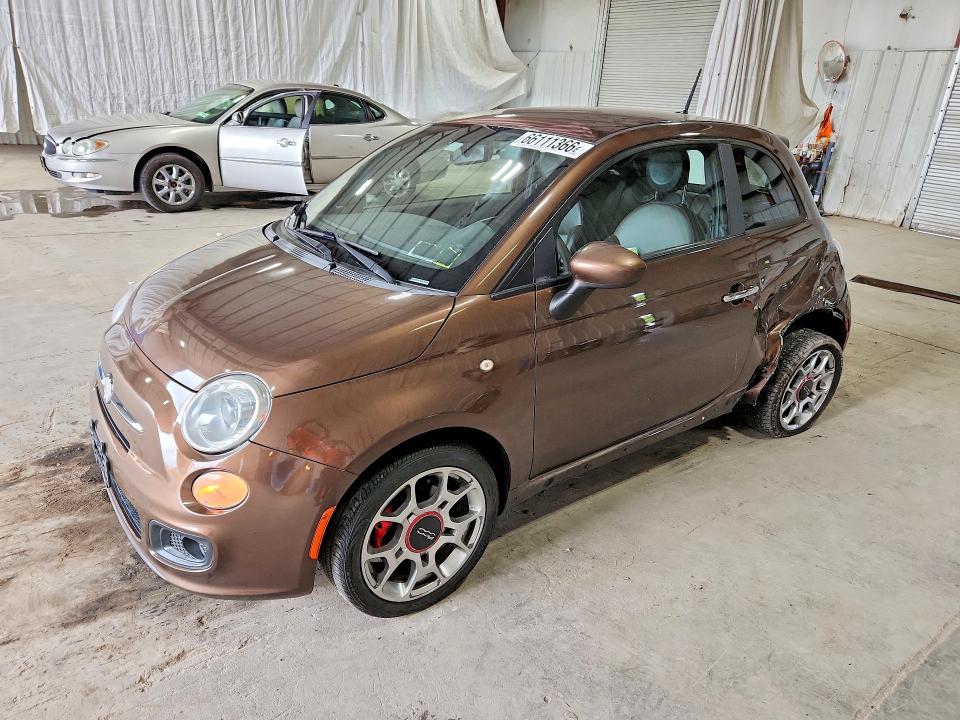 2012 Fiat 500 VIN 3C3CFFBR0CT383069 COPART salvage auction — SIDE, Ny - Mv-907A Salvage Certificate, sold $450 on 2026-09-09 (photo 1)