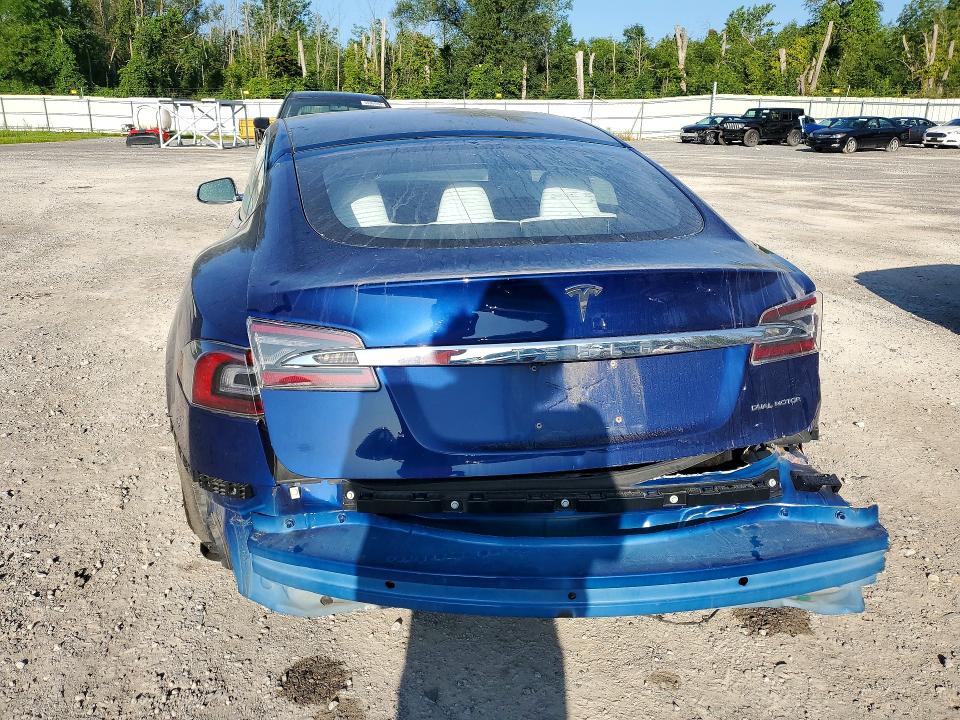 2020 Tesla Model s VIN 5YJSA1E27LF390333 COPART salvage auction — REAR END, Ny - Mv-907A Salvage Certificate, sold $8,800 on 2026-08-31 (photo 6)