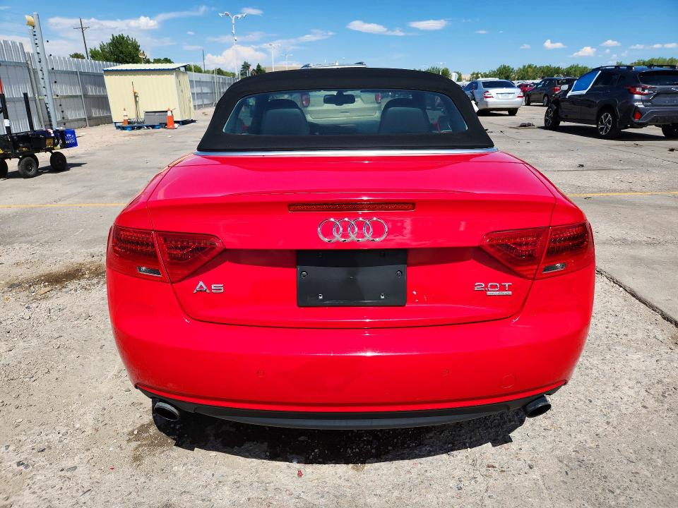 2014 Audi A5 VIN WAULFAFH4EN013923 COPART salvage auction — HAIL, Co - Public - Salvage Title, sold $2,700 on 2026-09-02 (photo 6)