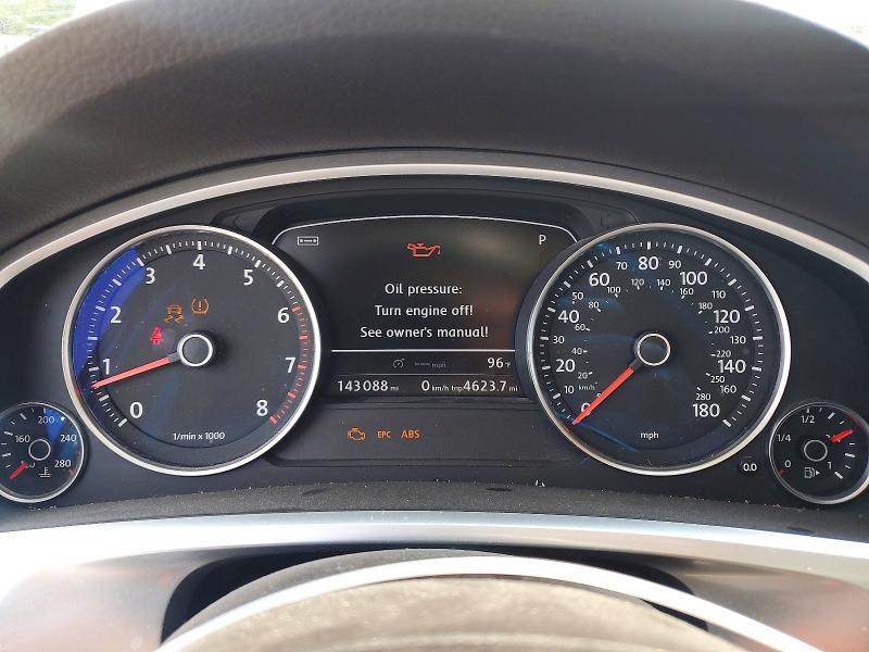 2012 Volkswagen Touareg VIN WVGFF9BP3CD003135 COPART salvage auction — FRONT END, Ks - Dealer Only Clean Title, sold $500 on 2026-08-13 (photo 9)