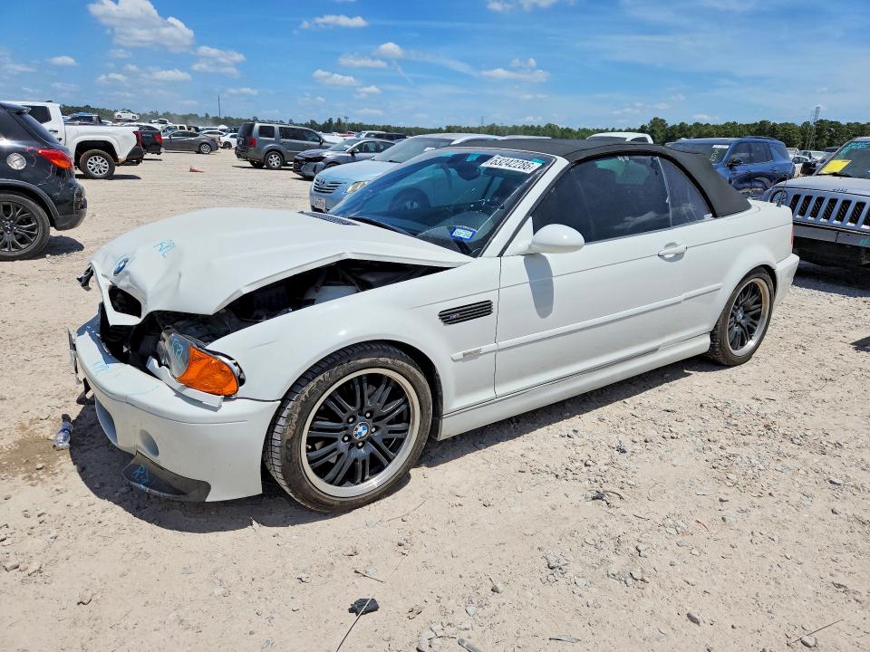 2003 BMW M3 VIN WBSBR934X3PK03693 — COPART salvage auction photo