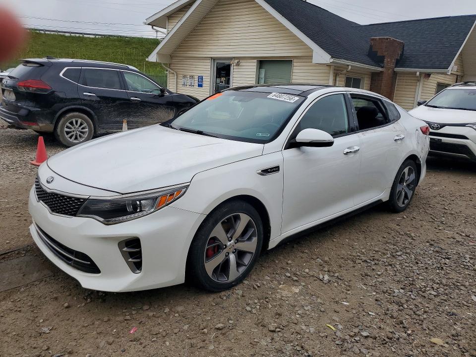 2016 Kia Optima VIN 5XXGW4L28GG016750 COPART salvage auction — REAR END, Salvage Title, sold $1,400 on 2026-08-29 (photo 1)