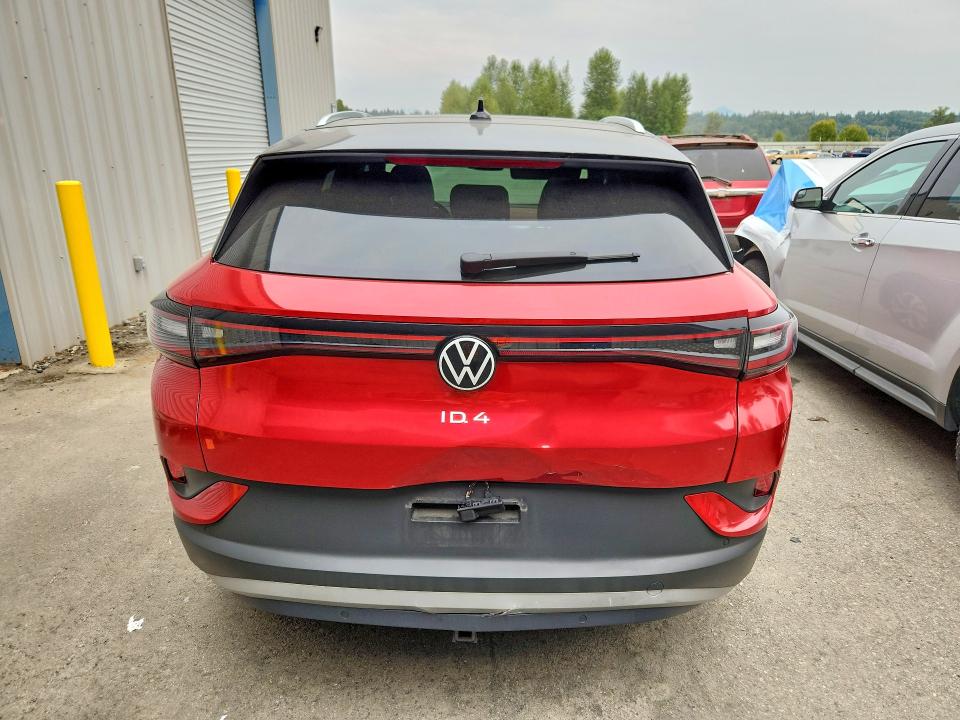 2021 Volkswagen Id.4 VIN WVGUNPE2XMP064688 COPART salvage auction — REAR END, Wa - Cert Of Ownership-Rebuilt, sold $12,500 on 2026-08-31 (photo 6)