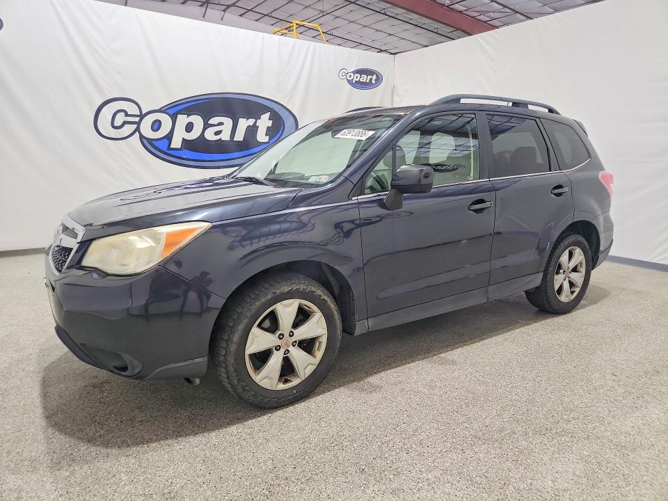 2014 Subaru Forester VIN JF2SJAHC1EH406924 COPART salvage auction — MINOR DENT/SCRATCHES, CA - DIS/DLR/EXP ONLY CLEAN TITLE, sold $1,200 on 2026-09-10 (photo 1)
