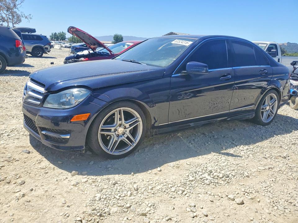 2013 Mercedes-benz C-klasse VIN WDDGF4HB6DA773149 COPART salvage auction — SIDE, CA - SALVAGE CERTIFICATE, sold $1,300 on 2026-08-11 (photo 1)