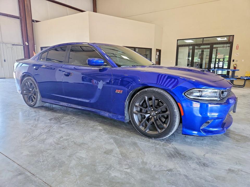 2021 Dodge Charger VIN 2C3CDXGJ9MH648743 COPART salvage auction — FRONT END, Tx - Nonrepairable Title, sold $18,600 on 2026-08-24 (photo 4)