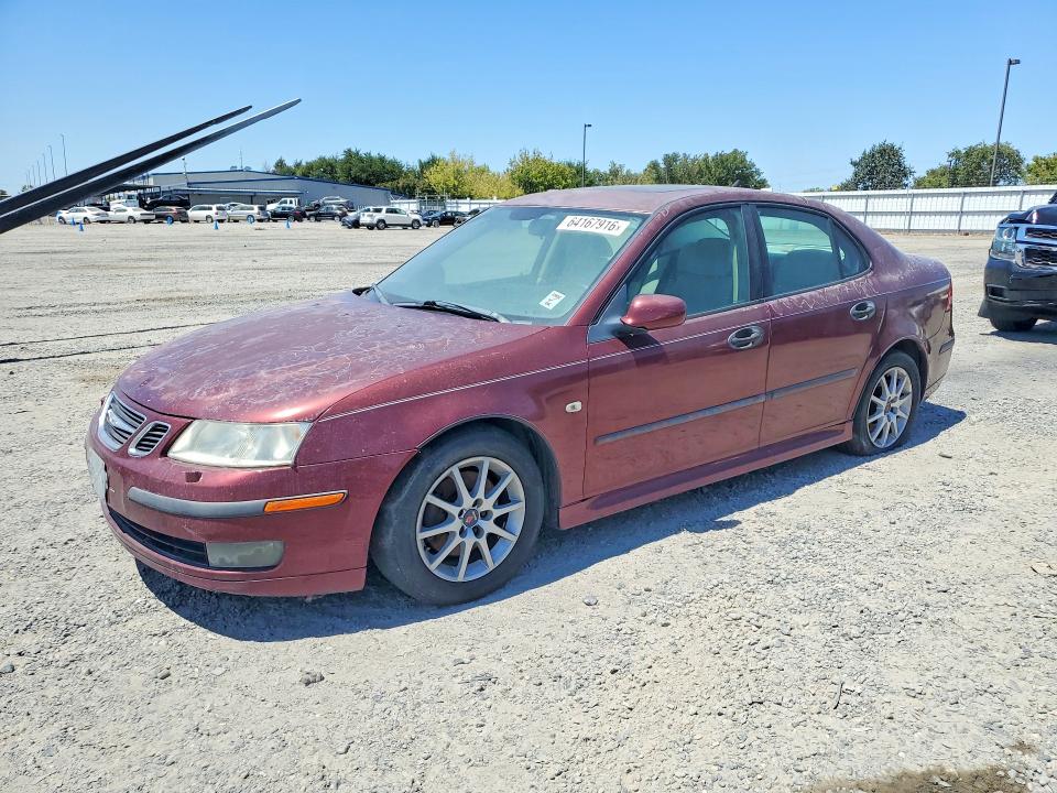 2004 Saab 9-3 VIN YS3FD49Y241041821 COPART salvage auction — FRONT END, CA - DIS/DLR/EXP ONLY CLEAN TITLE, sold $100 on 2026-08-18 (photo 1)