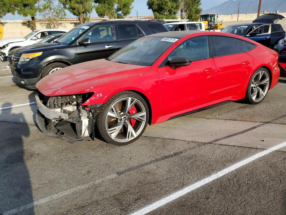 2021 Audi Rs7 VIN WUAPCBF21MN902632 COPART salvage auction — FRONT END, CA - SALVAGE CERTIFICATE, sold $42,250 on 2026-09-29 (photo 1)