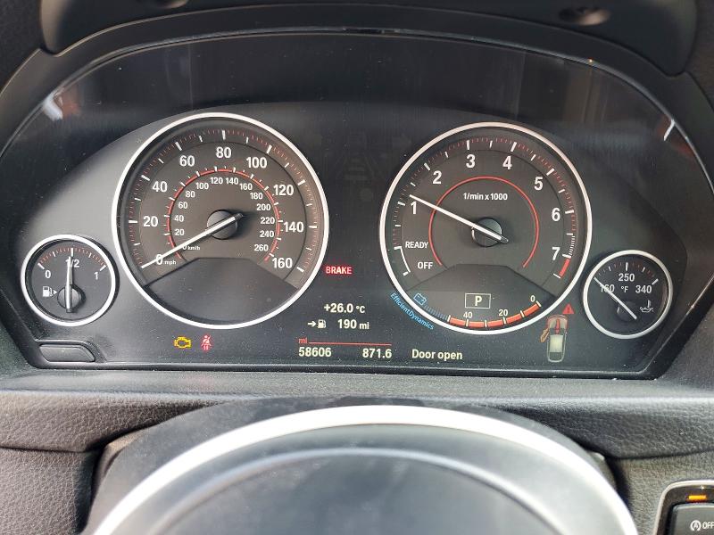2016 BMW 3er VIN WBA8Z5C50GG500817 COPART salvage auction — FRONT END, Nj - Certificate Of Title, sold $825 on 2026-08-24 (photo 9)
