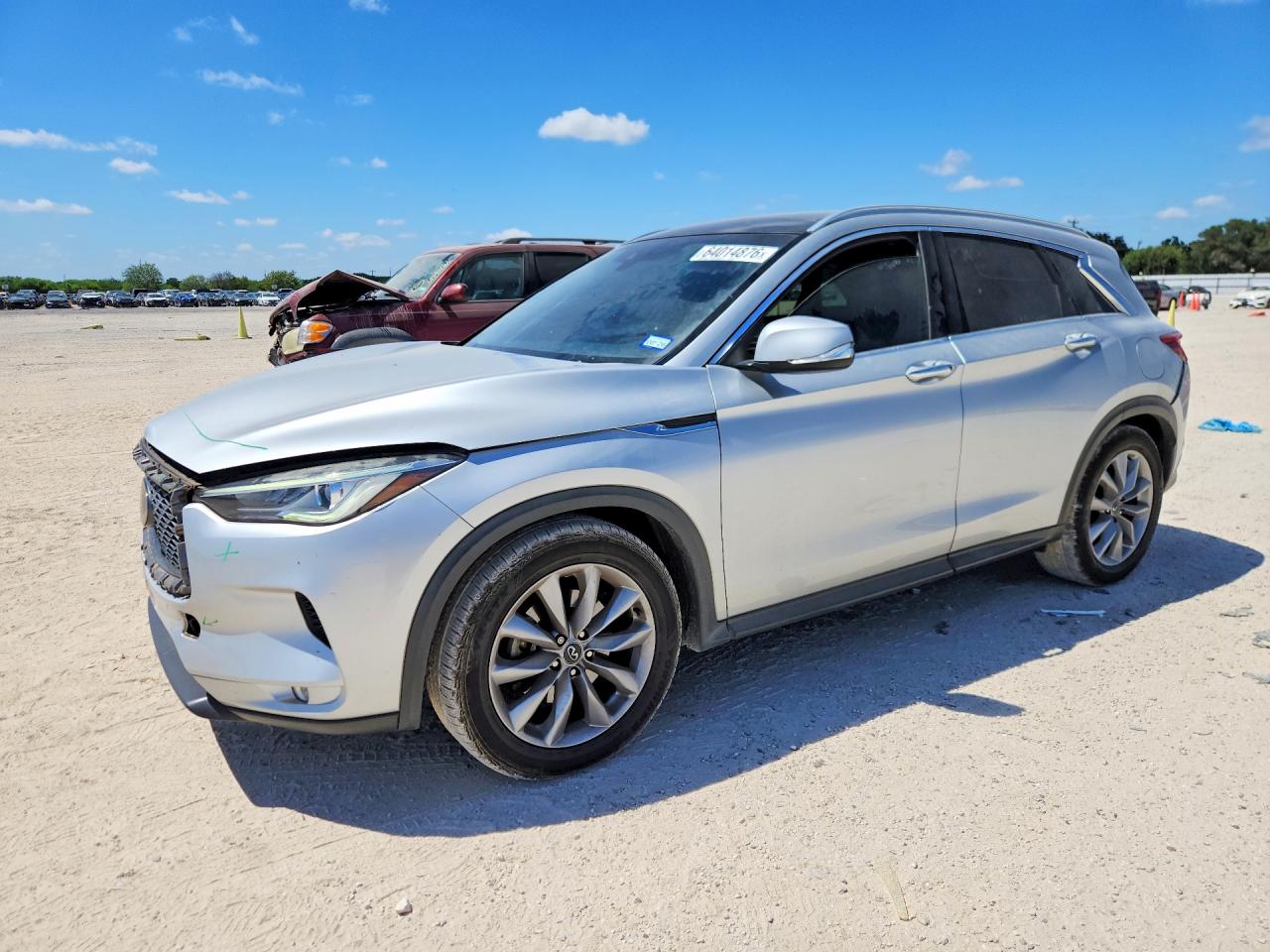 2019 Infiniti Qx50 VIN 3PCAJ5M16KF137675 COPART salvage auction — Front End, TX - SALVAGE VEHICLE TITLE, sold $5,499 on 2026-10-02 (photo 1)