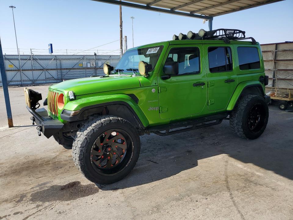 2018 Jeep Wrangler unlimited VIN 1C4HJXEG1JW240302 — COPART salvage auction photo