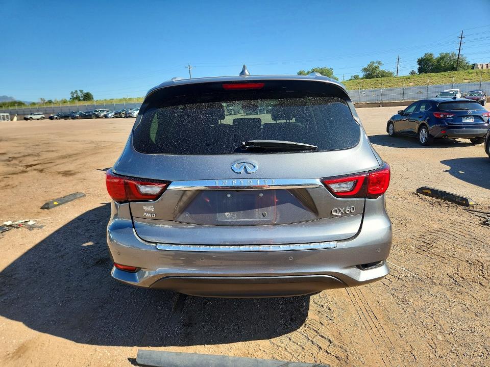 2019 Infiniti Qx60 VIN 5N1DL0MM4KC528238 COPART salvage auction — FRONT END, CO - SALVAGE TITLE, sold $3,750 on 2026-08-31 (photo 6)