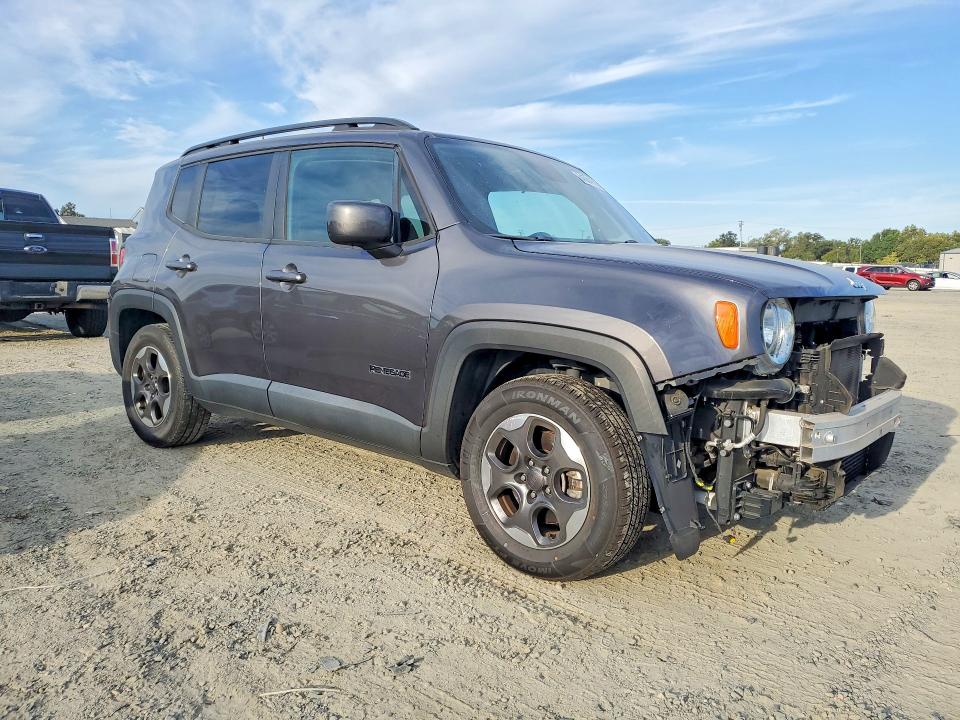 2018 Jeep Renegade VIN ZACCJABH7JPJ08014 COPART salvage auction — FRONT END, Ca - Salvage Certificate, sold $15 on 2026-08-18 (photo 4)