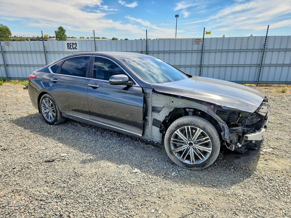 2018 Genesis G80 VIN KMHGN4JEXJU216803 COPART salvage auction — FRONT END, Ca - Salvage Certificate, sold $2,950 on 2026-09-01 (photo 4)