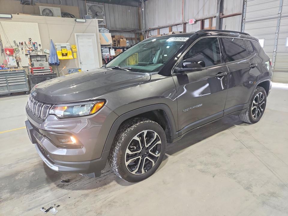 2022 Jeep Compass VIN 3C4NJDCB8NT209309 COPART salvage auction — HAIL, Mo - Salvage Certificate Of Title, sold $9,600 on 2026-08-26 (photo 1)