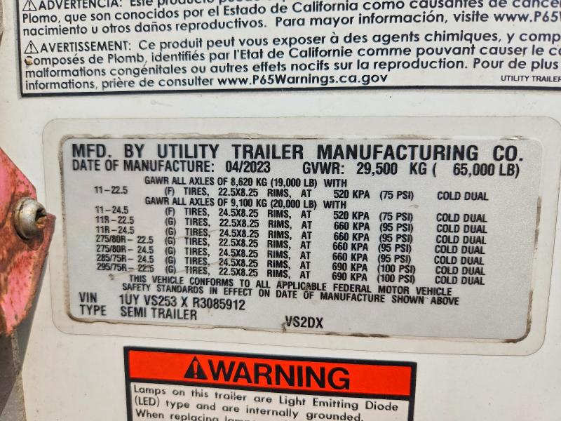 2024 Utility trailer VIN 1UYVS253XR3085912 COPART salvage auction — SIDE, NE - CERT OF TITLE-SALVAGE, sold $7,100 on 2026-09-17 (photo 8)