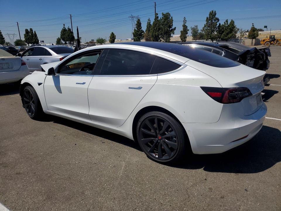 2018 Tesla Model 3 VIN 5YJ3E1EA2JF038726 COPART salvage auction — FRONT END, Ca - Salvage Certificate, sold $2,650 on 2026-09-10 (photo 2)