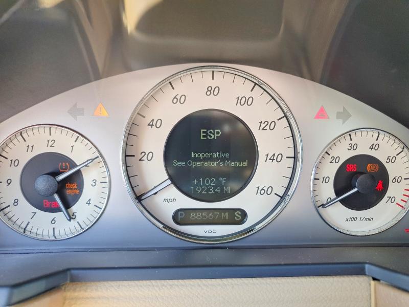 2008 Mercedes-benz E-class VIN WDBUF56X48B291294 COPART salvage auction — MECHANICAL, FL - CERTIFICATE OF TITLE, sold $500 on 2026-08-19 (photo 9)