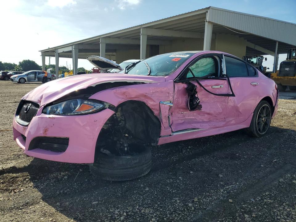 2015 Jaguar Xf VIN SAJWJ0FF2F8U64583 COPART salvage auction — FRONT END, Fl - Cert Of Ttl-Rebuilt&Slvg Rbld, sold $2,250 on 2026-09-09 (photo 1)