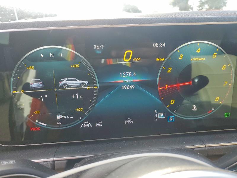 2022 Mercedes-benz Gle VIN 4JGFB4KB8NA670371 COPART salvage auction — FRONT END, Fl - Cert Of Title Slvg Rebuildable, sold $25,750 on 2026-08-18 (photo 9)