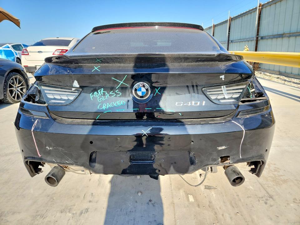 2016 BMW 6er VIN WBA6D0C57GG432542 COPART salvage auction — REAR END, Tx - Salvage Vehicle Title, sold $9,100 on 2026-08-21 (photo 6)