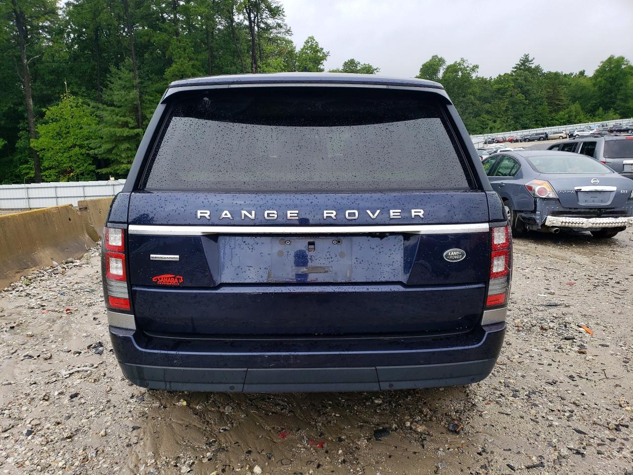2016 Land rover RANGE ROVER VIN SALGS2EF3GA281547 COPART salvage auction — Front End, MA - CERT OF TITLE-RECONSTRCTD COLL, sold $3,800 on 2026-08-26 (photo 6)