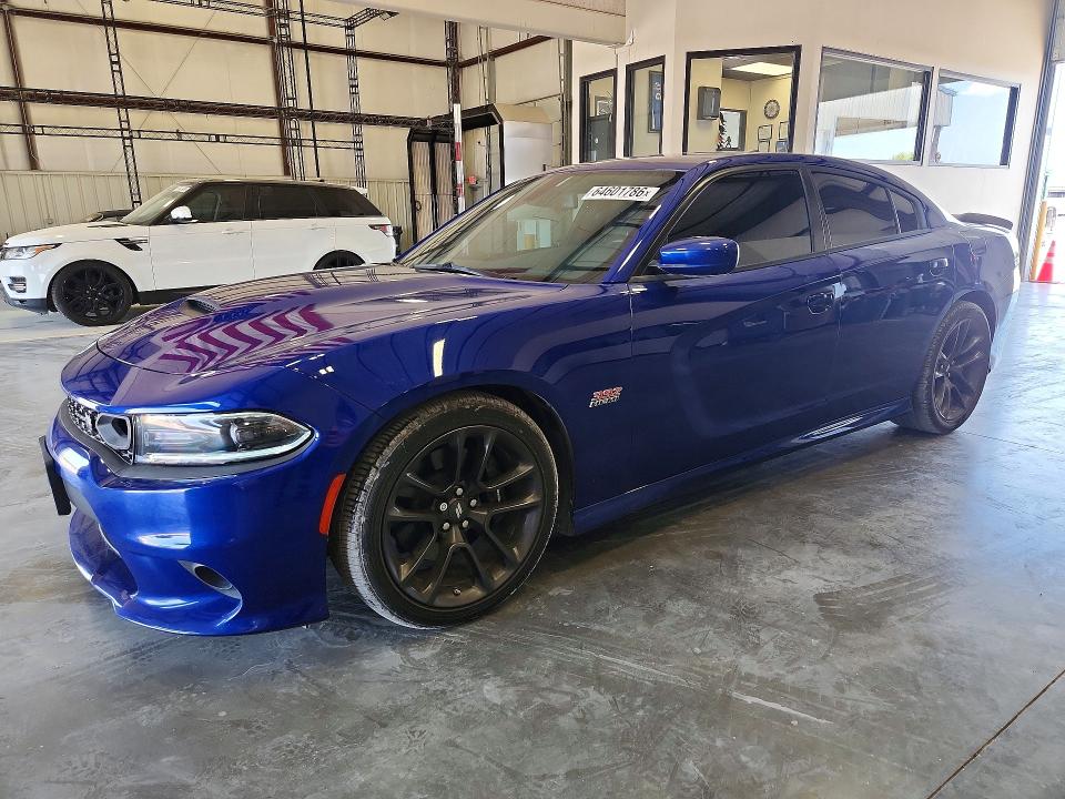 2021 Dodge Charger VIN 2C3CDXGJ9MH648743 COPART salvage auction — FRONT END, Tx - Nonrepairable Title, sold $18,600 on 2026-08-24 (photo 1)