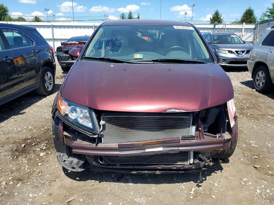 2016 Honda Odyssey VIN 5FNRL5H32GB051716 COPART salvage auction — FRONT END, Md - Cert Of Salvage < 75% Damage, sold $2,500 on 2026-08-24 (photo 5)