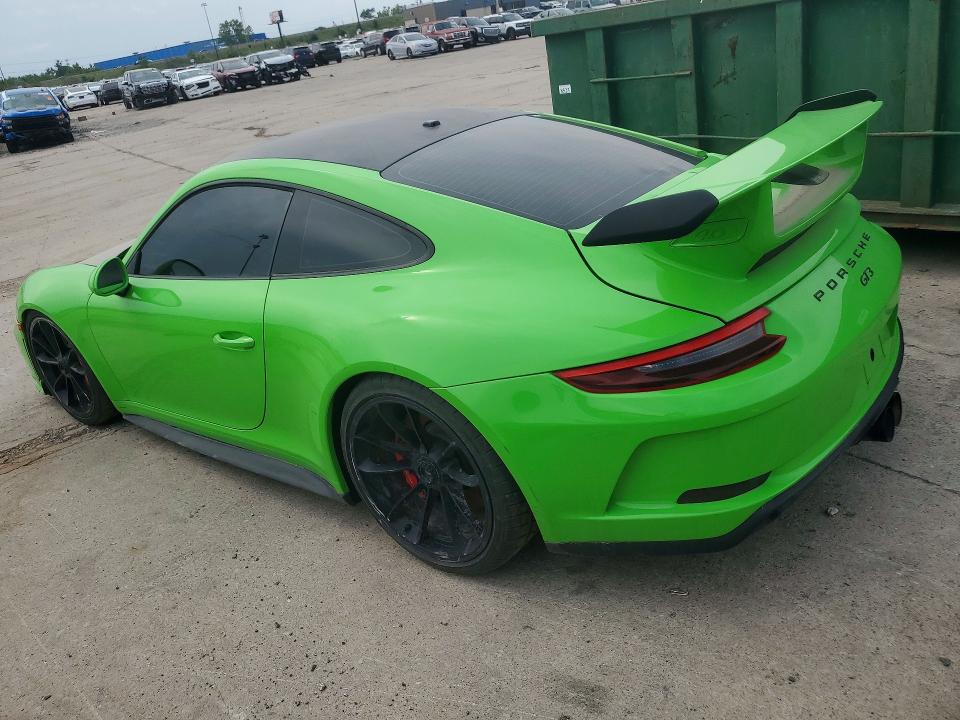 2018 Porsche 911 VIN WP0AC2A95JS175760 COPART salvage auction — FRONT END, Az - Cert Of Title - Salvage, sold $23,500 on 2026-08-14 (photo 2)