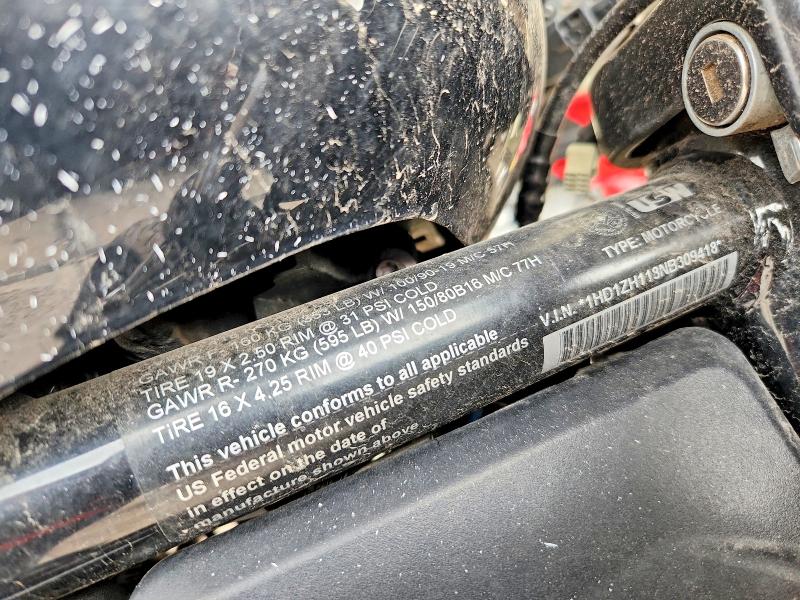 2022 Harley-davidson Rh975 VIN 1HD1ZH118NB309418 COPART salvage auction — ROLLOVER, Co - Public - Salvage Title, sold $850 on 2026-10-08 (photo 8)