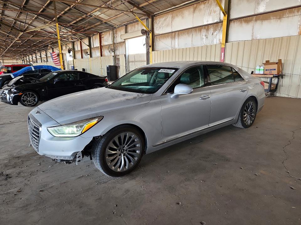 2018 Genesis G90 VIN KMHG34JA6JU044868 COPART salvage auction — FRONT END, Az - Cert Of Title - Salvage, sold $4,100 on 2026-08-31 (photo 1)
