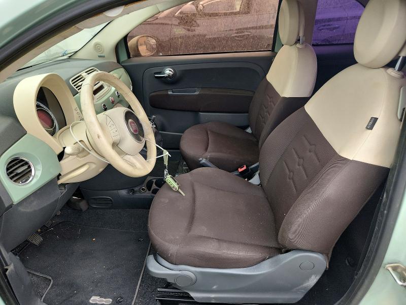 2012 Fiat 500 VIN 3C3CFFARXCT209849 COPART salvage auction — MINOR DENT/SCRATCHES, Ca - Cert Of Title-Salvaged, sold $175 on 2026-09-30 (photo 7)
