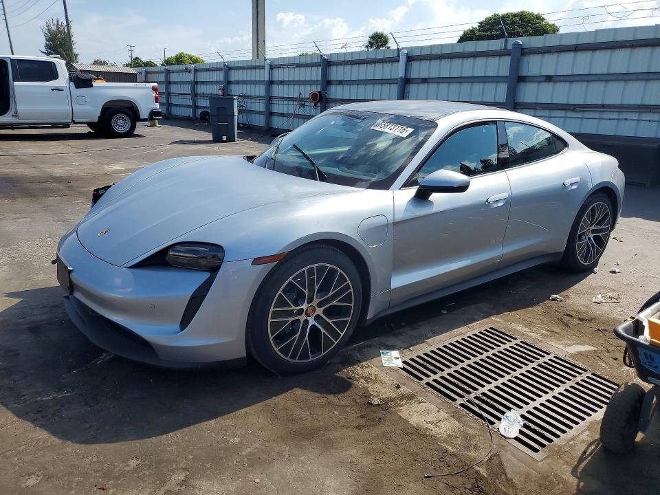 2021 Porsche Taycan VIN WP0AA2Y15MSA16721 COPART salvage auction — FRONT END, Salvage Title, sold $23,900 on 2026-09-21 (photo 1)