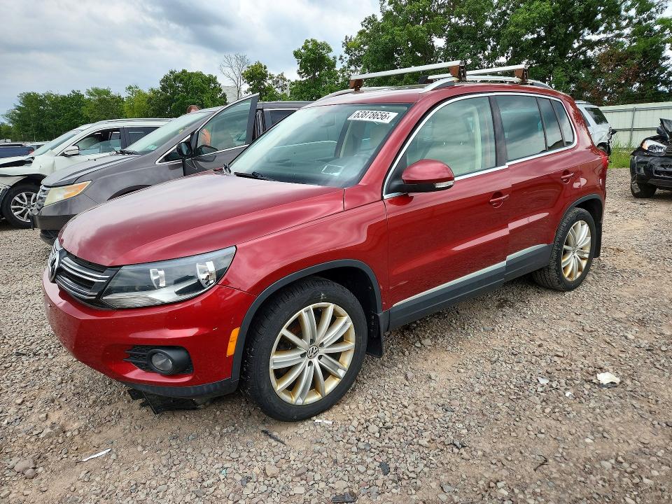 2015 Volkswagen Tiguan VIN WVGBV7AX4FW098949 COPART salvage auction — FRONT END, NY - CERTIFICATE OF TITLE, sold $1,250 on 2026-08-17 (photo 1)
