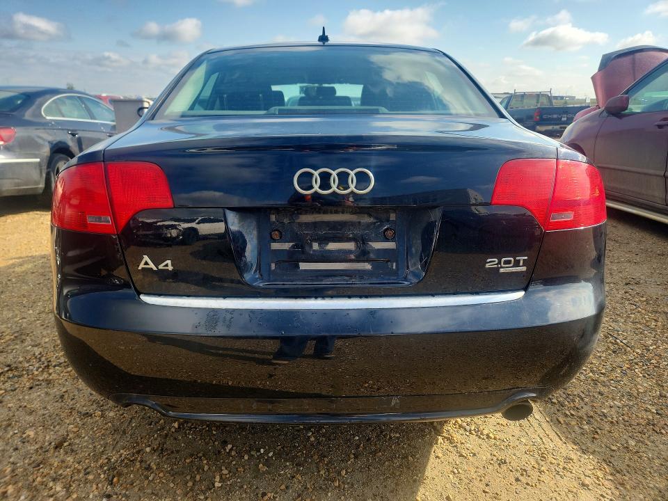 2008 Audi A4 VIN WAUDF68E18A116748 COPART salvage auction — REAR END, AB - BOS - SALVAGE, sold $125 on 2026-08-20 (photo 6)