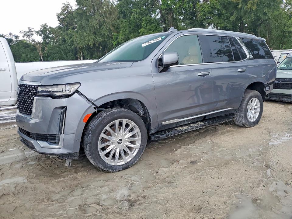 2021 Cadillac Escalade VIN 1GYS3BKL0MR404687 COPART salvage auction — WATER/FLOOD, Fl - Cert Of Title-Slvg Rebld Flood, sold $11,500 on 2026-08-25 (photo 1)