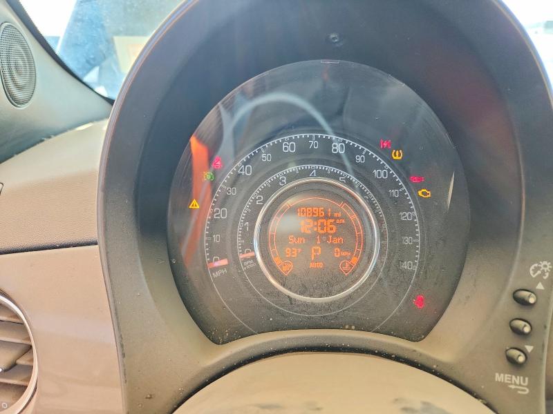 2013 Fiat 500 VIN 3C3CFFBR8DT596062 COPART salvage auction — REAR END, Tx - Certificate Of Title (P), sold $700 on 2026-08-14 (photo 9)