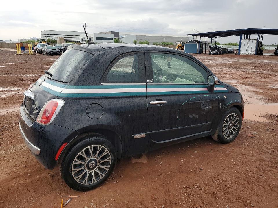 2012 Fiat 500 VIN 3C3CFFCR4CT269610 COPART salvage auction — SIDE, Pa - Certificate Of Salvage, sold $750 on 2026-09-15 (photo 3)