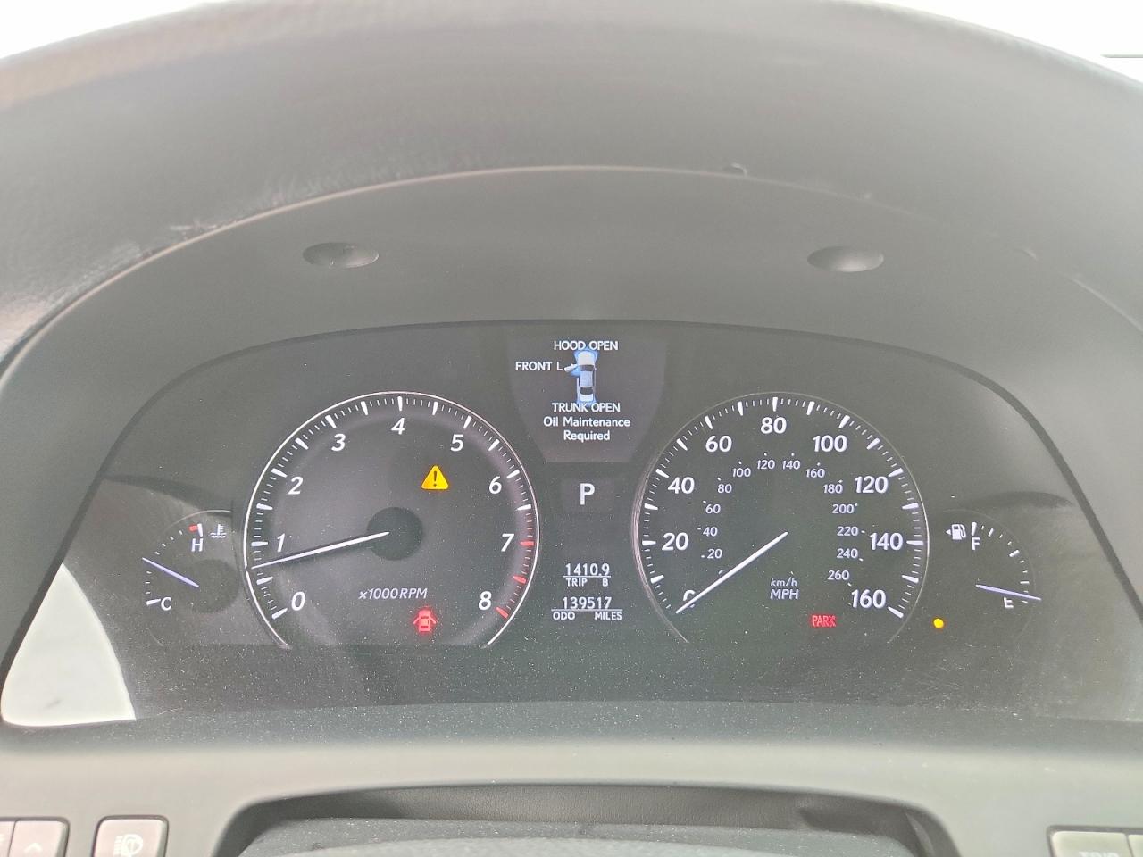 2012 Lexus LS VIN JTHBL5EF0C5109879 COPART salvage auction — Normal Wear, Ct - Clean Title, sold $3,200 on 2026-09-17 (photo 9)