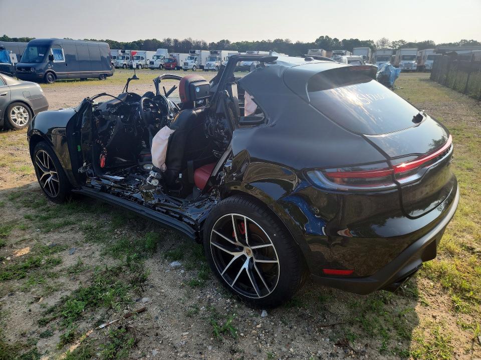 2024 Porsche Macan VIN WP1AG2A57RLB38294 COPART salvage auction — ALL OVER, NY - MV-907A SALVAGE CERTIFICATE, sold $14,000 on 2026-08-19 (photo 2)
