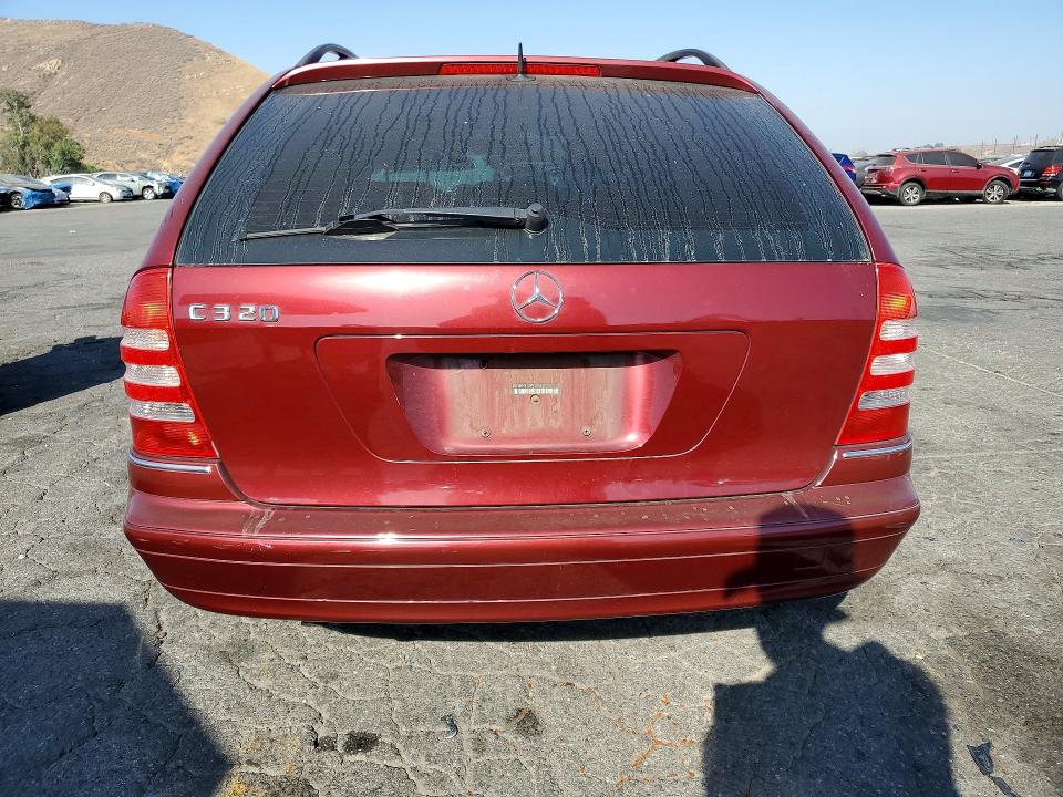 2002 Mercedes-benz C class VIN WDBRH64J32F116944 COPART salvage auction — REAR END, CA - SALVAGE CERTIFICATE, sold $275 on 2026-08-10 (photo 6)