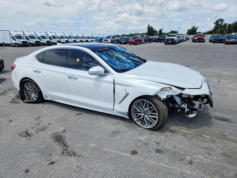 2021 Genesis G70 VIN KMTG34LA3MU067208 COPART salvage auction — FRONT END, FL - CERTIFICATE OF TITLE, sold $6,100 on 2026-09-24 (photo 4)