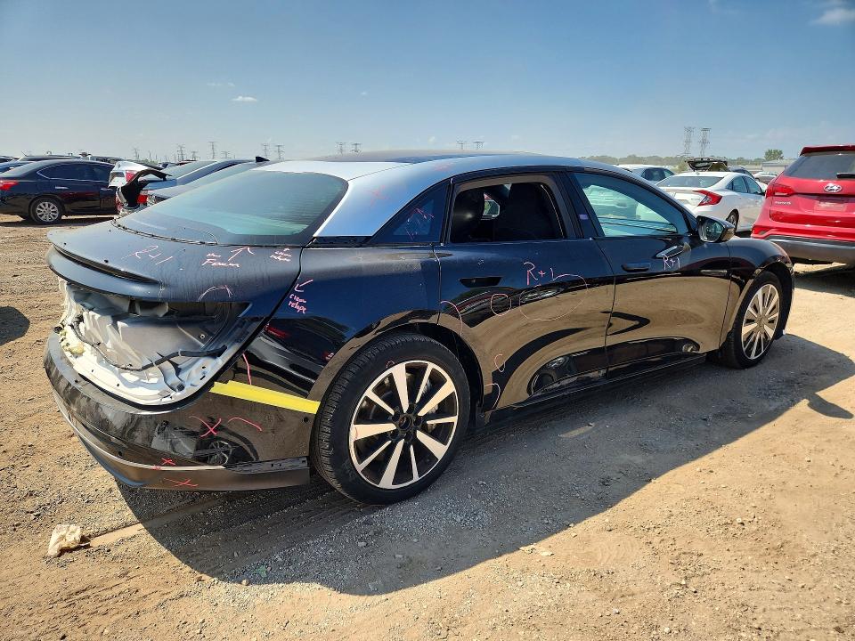 2023 Lucid Air VIN 50EA1TEA7PA001053 COPART salvage auction — REAR END, Il - Salvage Certificate, sold $14,200 on 2026-09-22 (photo 3)