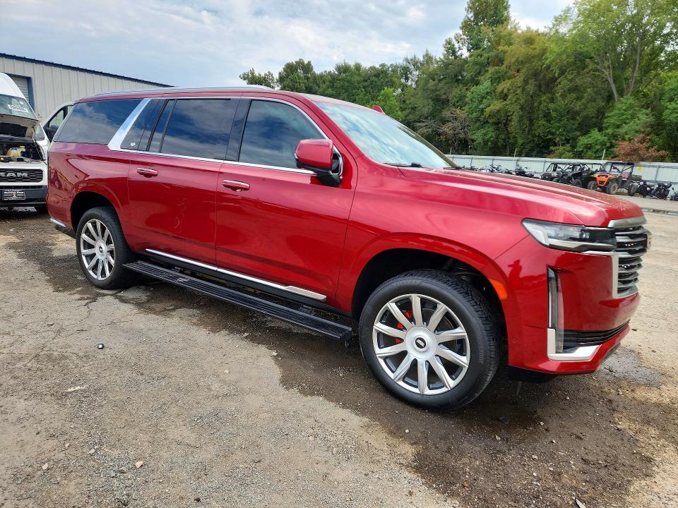 2022 Cadillac Escalade esv VIN 1GYS3MKL9NR237727 COPART salvage auction — SIDE, LA - CERT OF TITLE-SALVAGE, sold $25,750 on 2026-10-08 (photo 4)