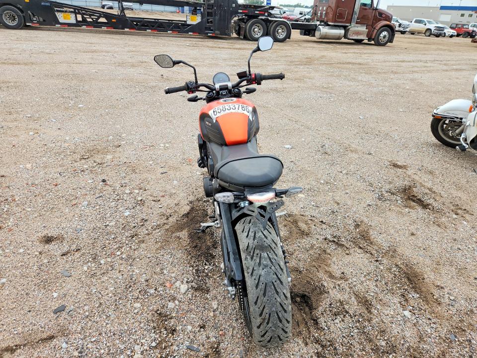 2023 Triumph motorcycle Trident 660 VIN SMTL10UL3PTBH3616 COPART salvage auction — FRONT END, NE - CERT OF TITLE-SALVAGE, sold $1,700 on 2026-09-10 (photo 4)