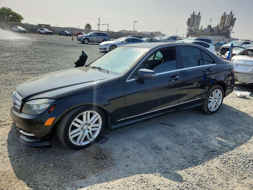 2011 Mercedes-benz C class VIN WDDGF5EB9BR158202 COPART salvage auction — FRONT END, CA - DIS/DLR/EXP ONLY CLEAN TITLE, sold $775 on 2026-08-14 (photo 1)