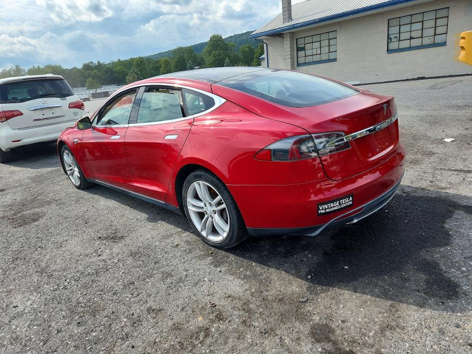 2014 Tesla Model s VIN 5YJSA1S10EFP43459 COPART salvage auction — FRONT END, IN - CERTIFICATE OF TITLE, sold $3,000 on 2026-09-22 (photo 2)